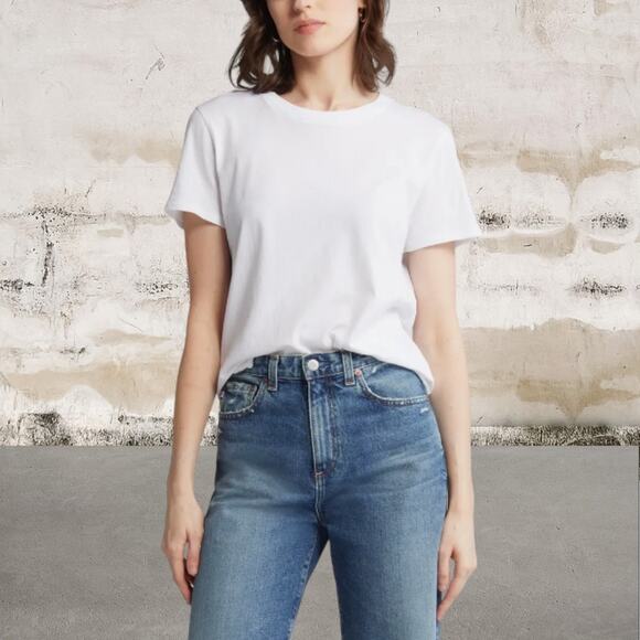 Treasure & Bond NWOT Women's White Relaxed Crewneck Cotton T-Shirt - Size Large - Picture 1 of 7